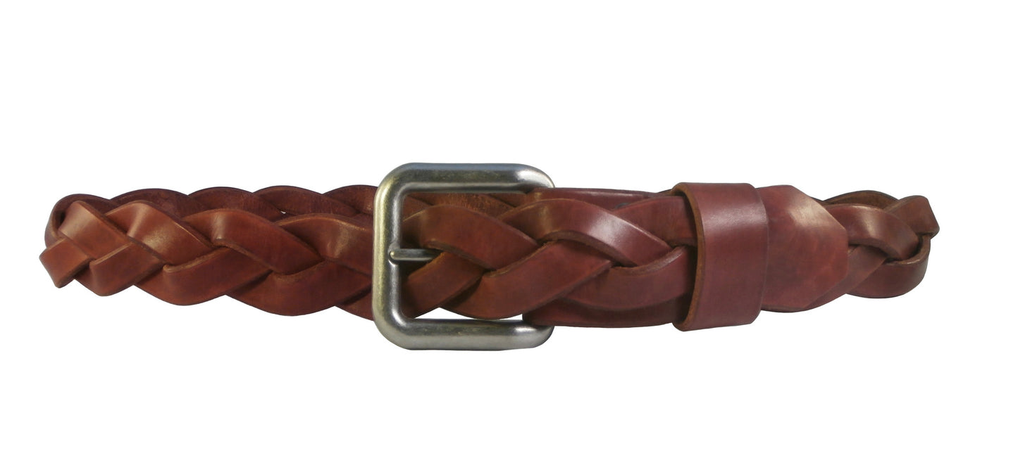 "Canyon Tan" Braided Leather Belt