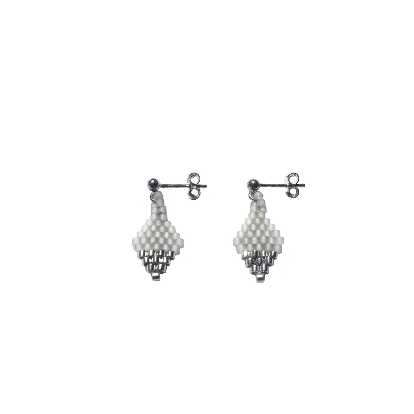 Mini Diamond Earrings with Palladium