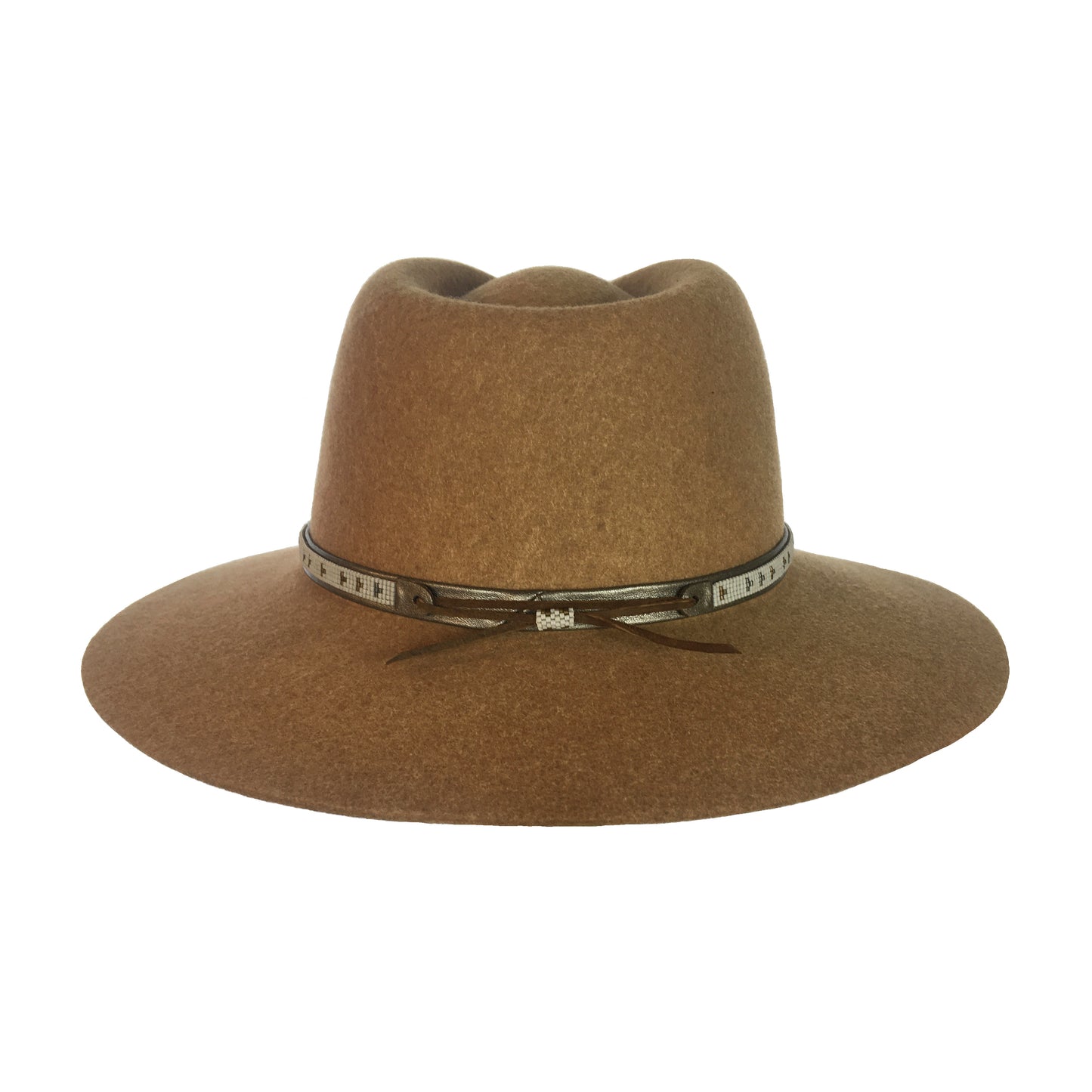 Arrows Skinny Hat Band, Nutmeg Wool Fedora