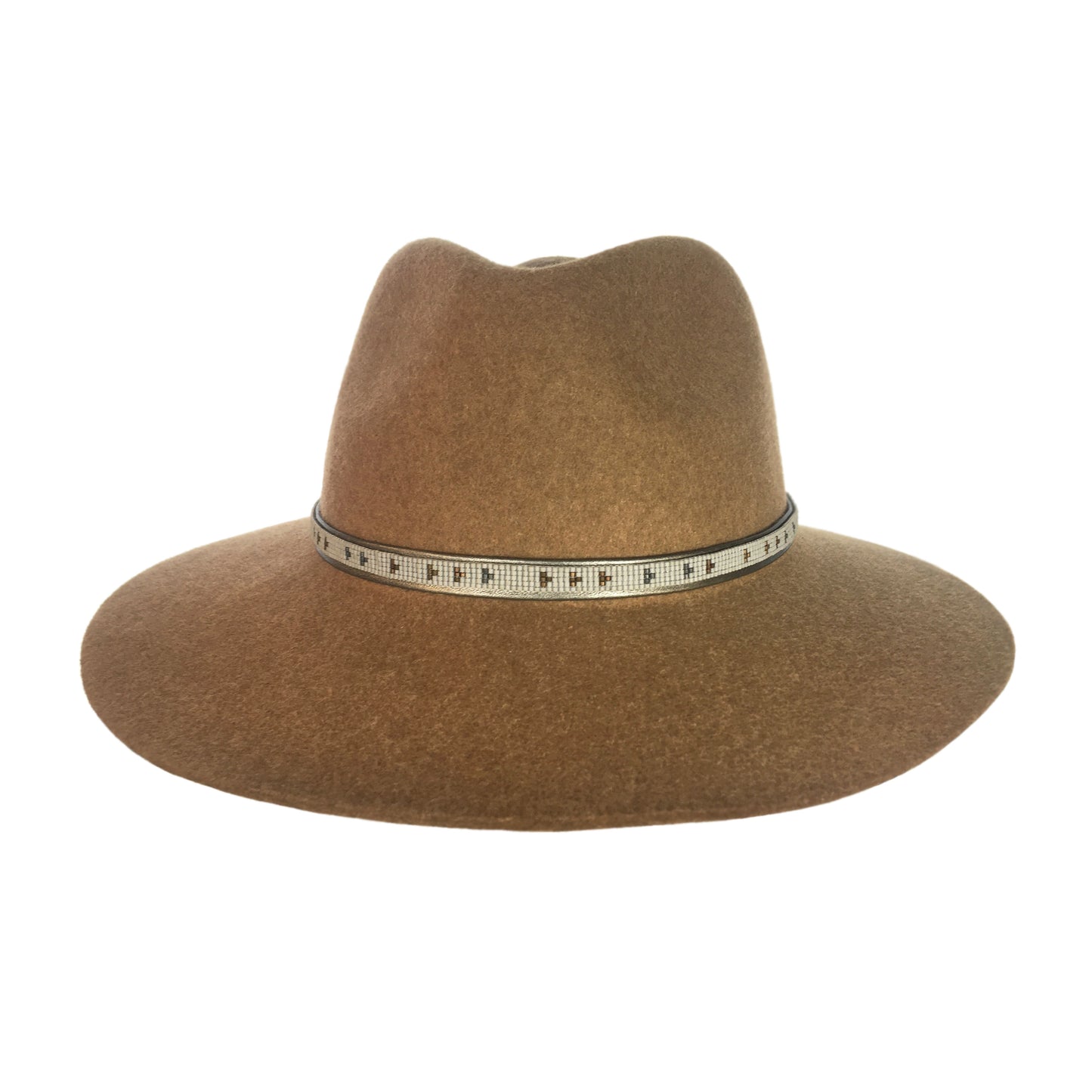 Arrows Skinny Hat Band, Nutmeg Wool Fedora