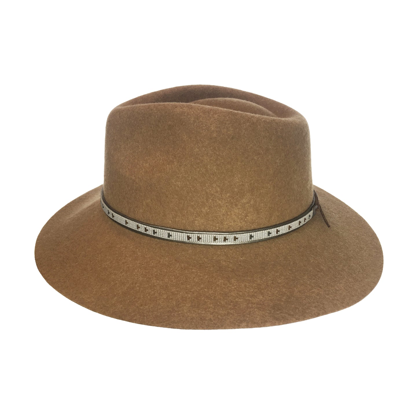 Arrows Skinny Hat Band, Nutmeg Wool Fedora