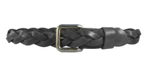 Load image into Gallery viewer, &quot;Charcoal&quot; Braided Leather Belt
