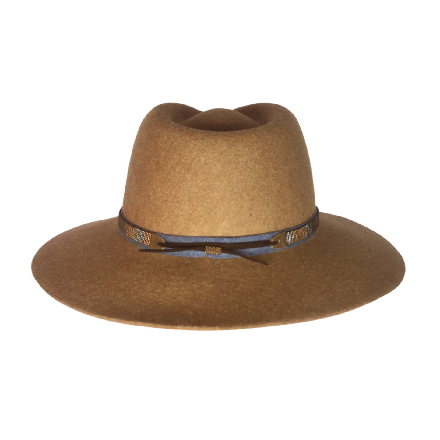 Blue & Coppers Chevron Hat Band, Nutmeg Fedora