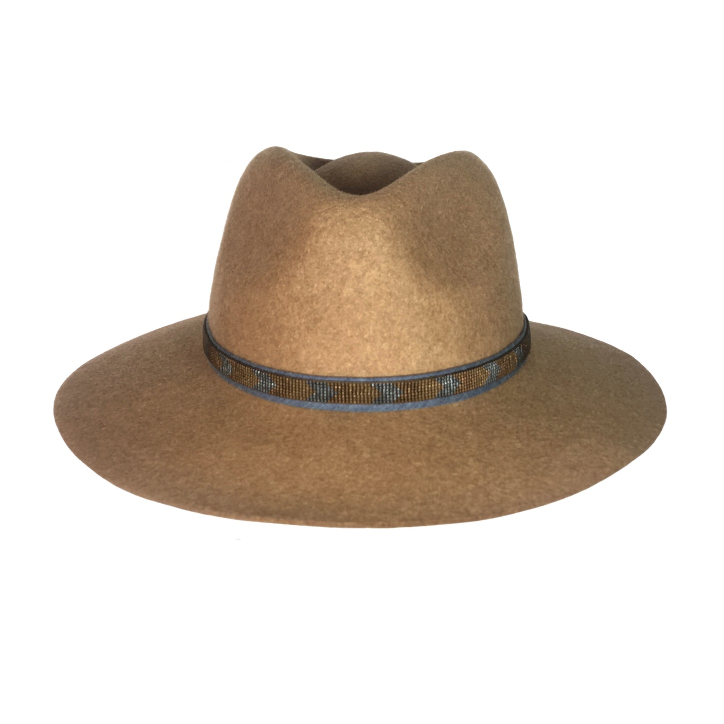 Blue & Coppers Chevron Hat Band, Nutmeg Fedora