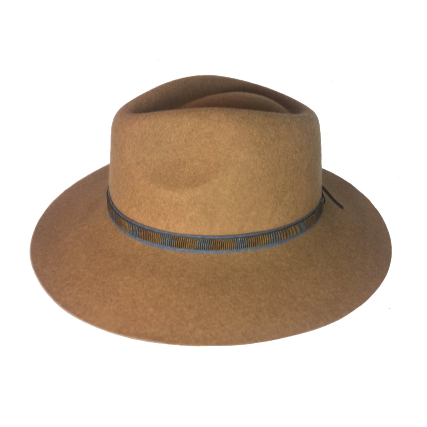 Blue & Coppers Chevron Hat Band, Nutmeg Fedora