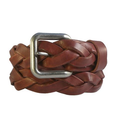 "Canyon Tan" Braided Leather Belt