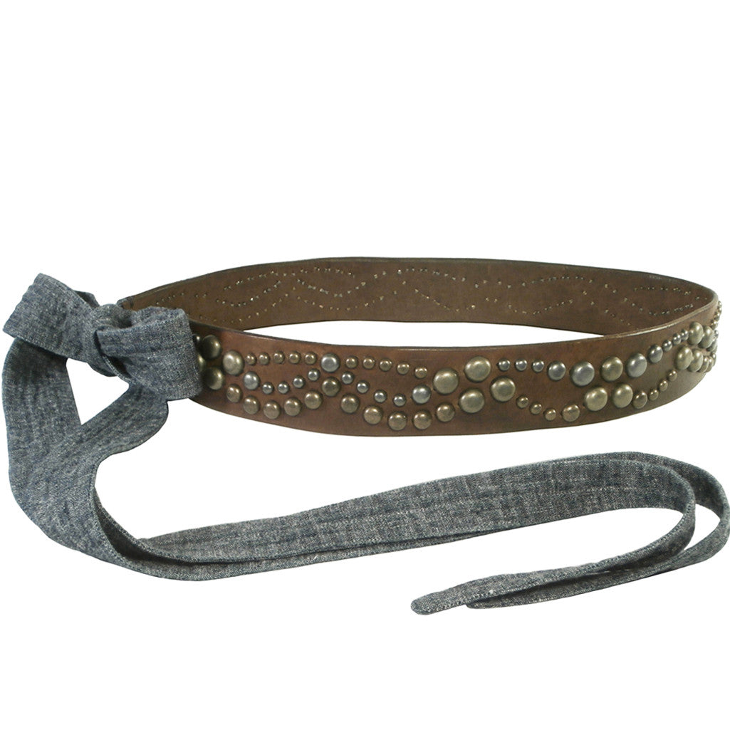 "Timber" Deco Studs Wrap Belt