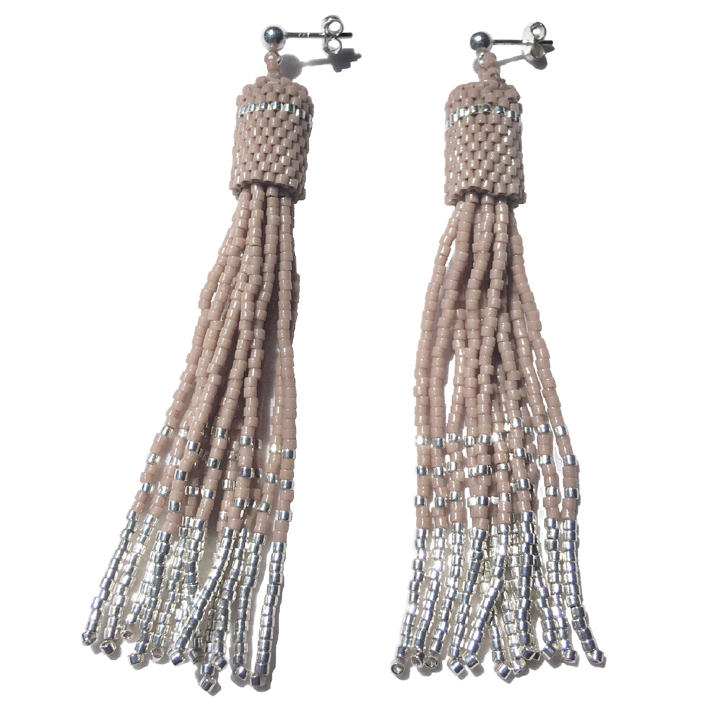 Super Long Striped Tassel Earrings