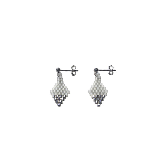 Mini Diamond Earrings with Palladium