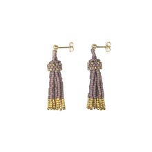 Load image into Gallery viewer, Mini Tassel Earrings with 24K Gold
