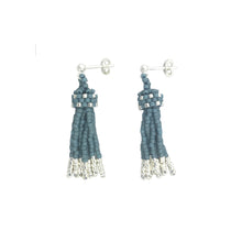Load image into Gallery viewer, Mini Tassel Earrings with Silver, Palladium
