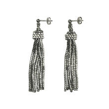 Load image into Gallery viewer, Small Tassel Earrings in Sterling Silver or Palladium
