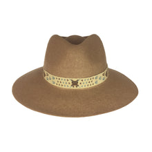 Load image into Gallery viewer, Space Invader Band, Nutmeg Wool Fedora
