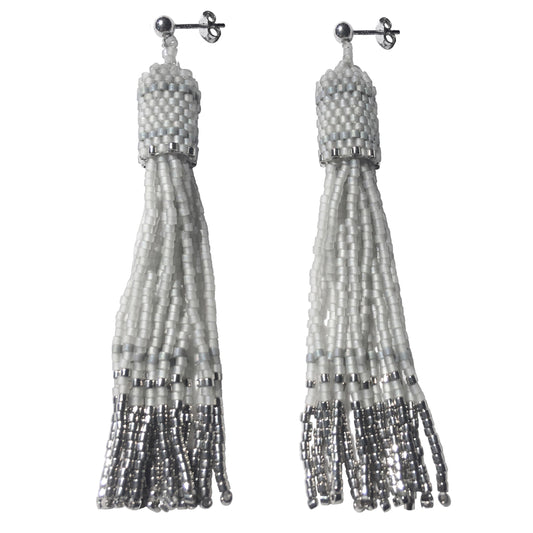 Super Long Striped Tassel Earrings